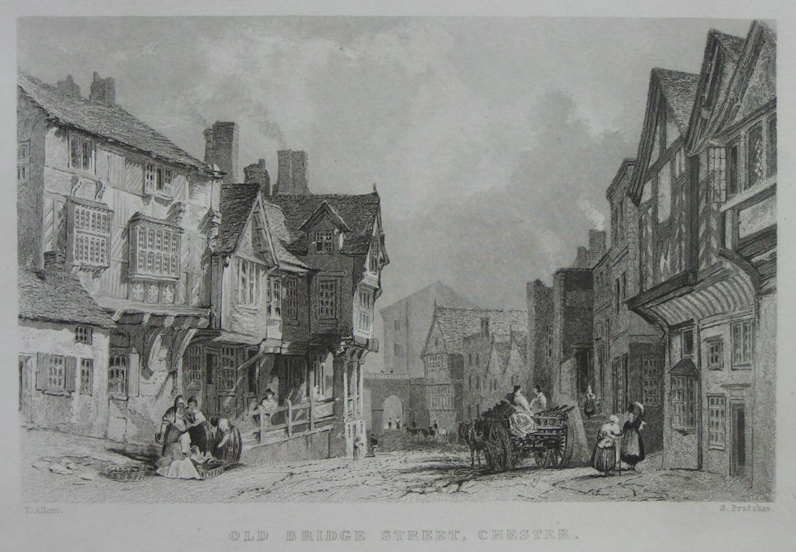 Print - Old Bridge Street, Chester - Bradshaw